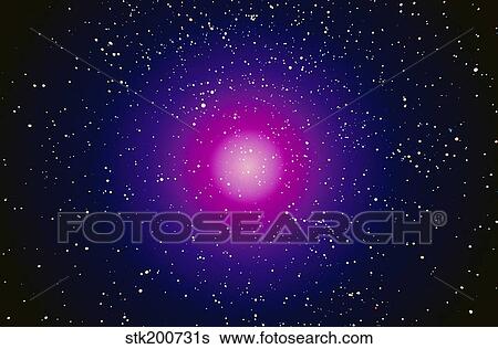 Stock Illustration - Computer Enhanced Galaxy. Fotosearch
