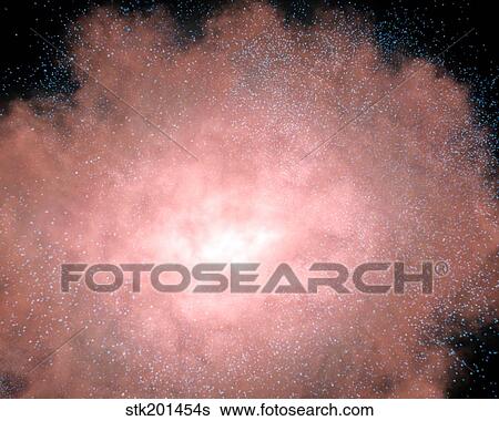 Concept of what a dusty and bright galaxy might look like close up if viewed in infrared light. View Large Illustration Stock Illustration - Concept of what a dusty and bright galaxy might look like close up if viewed in infrared light.. Fotosearch