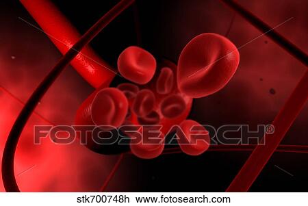 Drawing - Conceptual image of a blood vessel.. Fotosearch