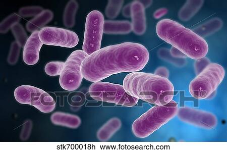 Drawing - Conceptual image of bacteria.. Fotosearch