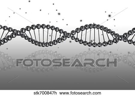 Drawing - Conceptual image of DNA.. Fotosearch