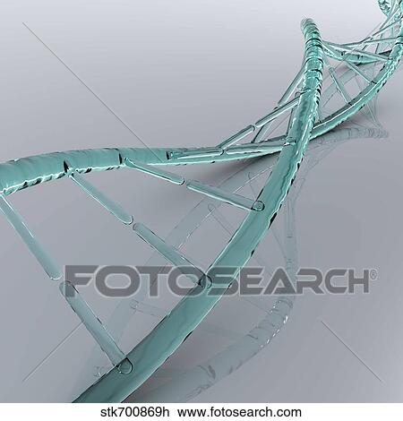 Drawing - Conceptual image of DNA.. Fotosearch