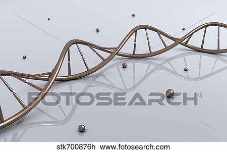 Drawing - Conceptual image of DNA.. Fotosearch