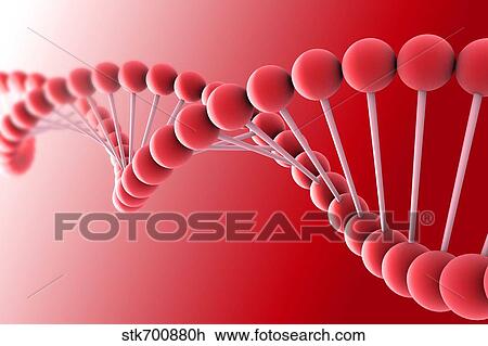 Drawing - Conceptual image of DNA.. Fotosearch