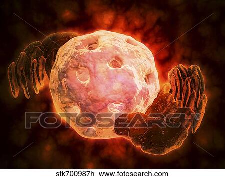 Conceptual image of endoplasmic reticulum around a cell nucleus. View Large Illustration Drawing - Conceptual image of endoplasmic reticulum around a cell nucleus.. Fotosearch