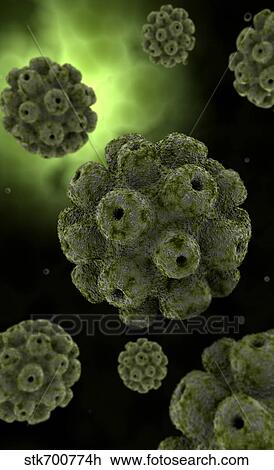 Conceptual image of polyomavirus. View Large Illustration Drawing - Conceptual image of polyomavirus.. Fotosearch