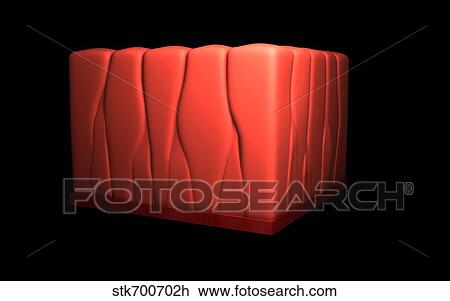 Conceptual image of pseudostratified columnar epithelium. View Large Illustration Drawing - Conceptual image of pseudostratified columnar epithelium.. Fotosearch