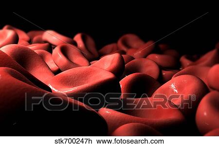 Conceptual image of red blood cells. View Large Illustration Drawing - Conceptual image of red blood cells.. Fotosearch