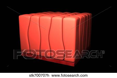 Drawing - Conceptual image of simple columnar epithelium.. Fotosearch