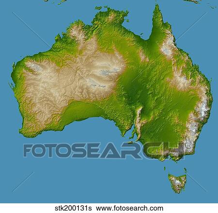 Continent of Australia View Large Photo Image Stock Photograph - Continent of Australia. Fotosearch