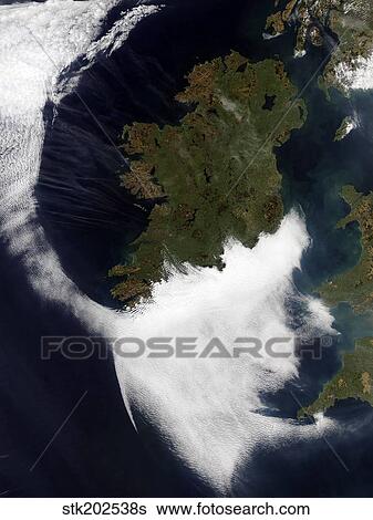 Contrails converging on Dublin, Ireland. View Large Photo Image Stock Photograph - Contrails converging on Dublin, Ireland.. Fotosearch