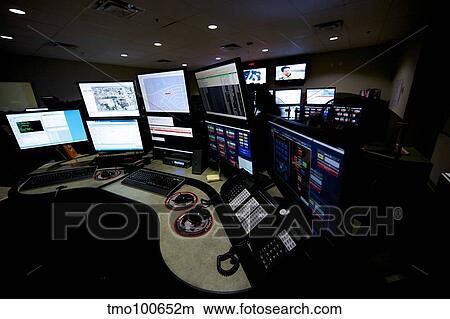 Control room center for emergency service dispatch. View Large Photo Image Picture - Control room center for emergency service dispatch.. Fotosearch