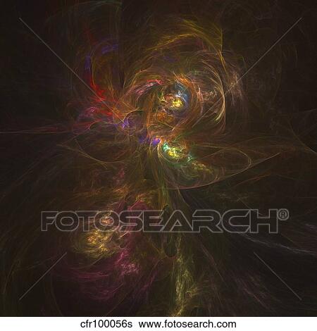 Cosmic image of a colorful nebula in space. View Large Illustration Stock Illustration - Cosmic image of a colorful nebula in space.. Fotosearch