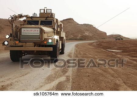 Picture - Cougar armored fighting vehicles in Iraq.. Fotosearch