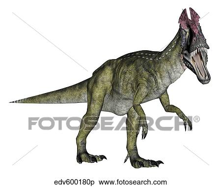 Cryolophosaurus dinosaur. View Large Illustration Stock Illustration - Cryolophosaurus dinosaur.. Fotosearch