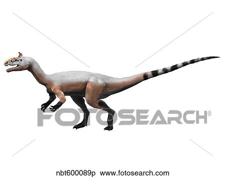 Cryolophosaurus dinosaur. View Large Illustration Stock Illustration - Cryolophosaurus dinosaur.. Fotosearch