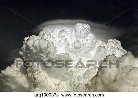 Cumulus Congestus cloud with Pileus. View Large Photo Image Stock Photograph - Cumulus Congestus cloud with Pileus.. Fotosearch