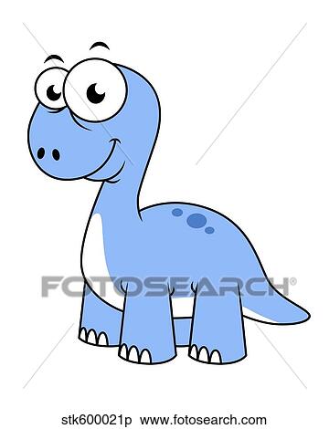 Cute illustration of a Brontosaurus. View Large Illustration Stock Illustration - Cute illustration of a Brontosaurus.. Fotosearch