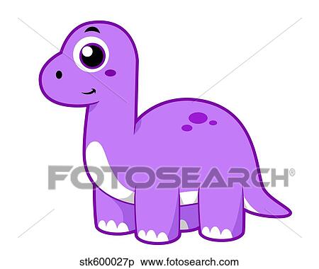 Cute illustration of a Brontosaurus dinosaur. View Large Illustration Stock Illustration - Cute illustration of a Brontosaurus dinosaur.. Fotosearch