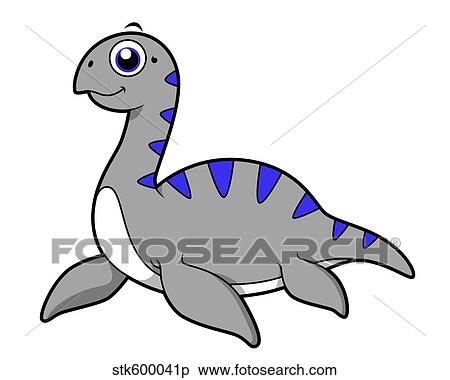 Cute illustration of a Loch Ness Monster. View Large Illustration Stock Illustration - Cute illustration of a Loch Ness Monster.. Fotosearch