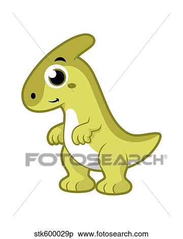 Cute illustration of a Parasaurolophus dinosaur. View Large Illustration Stock Illustration - Cute illustration of a Parasaurolophus dinosaur.. Fotosearch