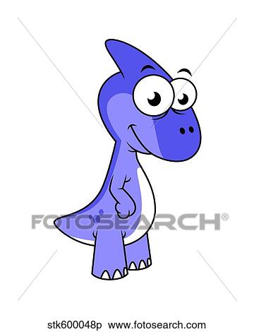 Cute illustration of a Parasaurolophus dinosaur. View Large Illustration Stock Illustration - Cute illustration of a Parasaurolophus dinosaur.. Fotosearch
