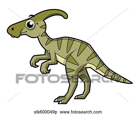 Cute illustration of a Parasaurolophus dinosaur. View Large Illustration Stock Illustration - Cute illustration of a Parasaurolophus dinosaur.. Fotosearch