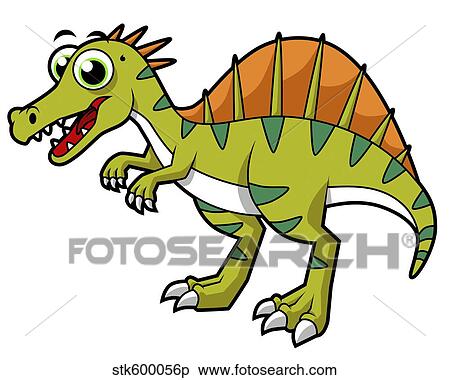 Cute illustration of a smiling Spinosaurus. View Large Illustration Stock Illustration - Cute illustration of a smiling Spinosaurus.. Fotosearch