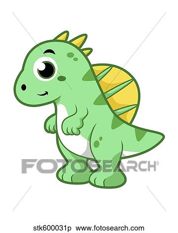 Stock Illustration - Cute illustration of a Spinosaurus.. Fotosearch