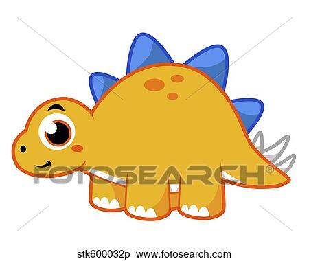 Cute illustration of a Stegosaurus. View Large Illustration Stock Illustration - Cute illustration of a Stegosaurus.. Fotosearch