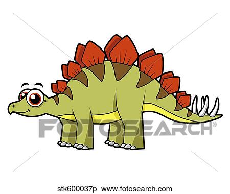Cute illustration of a Stegosaurus dinosaur. View Large Illustration Stock Illustration - Cute illustration of a Stegosaurus dinosaur.. Fotosearch