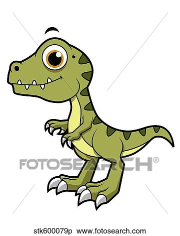 Stock Illustration - Cute illustration of a Tyrannosaurus Rex.. Fotosearch