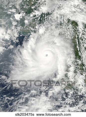 Cyclone Giri moves ashore over Burma. View Large Photo Image Stock Photograph - Cyclone Giri moves ashore over Burma. . Fotosearch