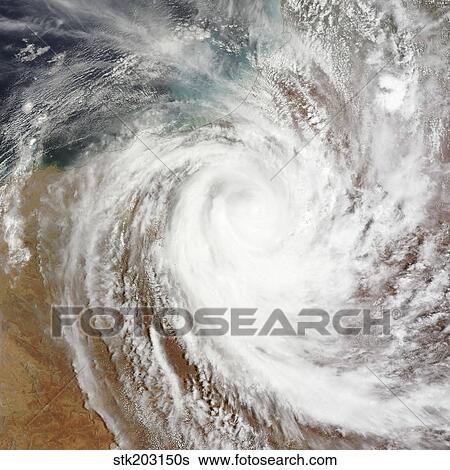 Cyclone Laurence moves far inland over Western Australia. View Large Photo Image Stock Photograph - Cyclone Laurence moves far inland over Western Australia.. Fotosearch