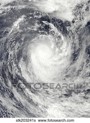 Cyclone Rene over the South Pacific Ocean. View Large Photo Image Stock Photograph - Cyclone Rene over the South Pacific Ocean.. Fotosearch