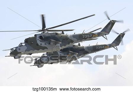 Czech Air Force Mi-24 Hind helicopters. View Large Photo Image Picture - Czech Air Force Mi-24 Hind helicopters.. Fotosearch