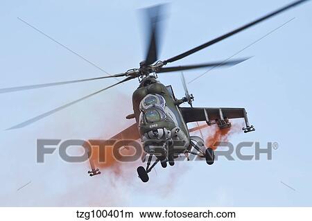 Czech Air Force Mi-35 Hind helicopter. View Large Photo Image Picture - Czech Air Force Mi-35 Hind helicopter.. Fotosearch