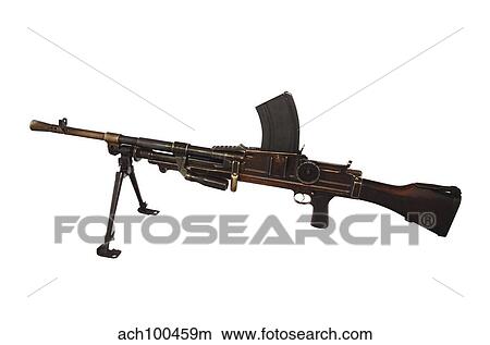 Czechoslovakian light machine gun. View Large Photo Image Picture - Czechoslovakian light machine gun.. Fotosearch