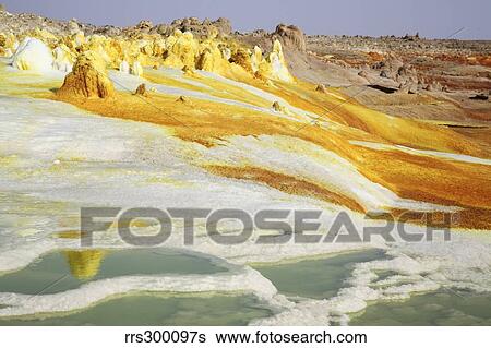 Dallol geothermal area, brine hot springs, Danakil Depression, Ethiopia. View Large Photo Image Stock Photograph - Dallol geothermal area, brine hot springs, Danakil Depression, Ethiopia.. Fotosearch