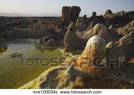 Stock Photograph - Dallol geothermal area, Danakil Depression, Ethiopia.. Fotosearch