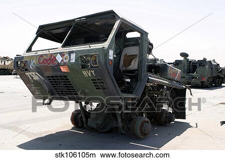 Picture - Damaged MK48 Front Power Unit for the Logistics Vehicle System.. Fotosearch