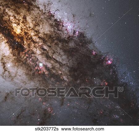 Dark lanes of dust crisscross the elliptical galaxy Centaurus A. View Large Photo Image Stock Photograph - Dark lanes of dust crisscross the elliptical galaxy Centaurus A.. Fotosearch