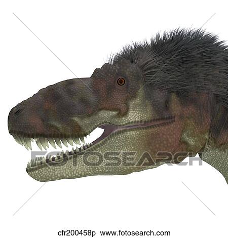 Daspletosaurus dinosaur head. View Large Illustration Stock Illustration - Daspletosaurus dinosaur head.. Fotosearch