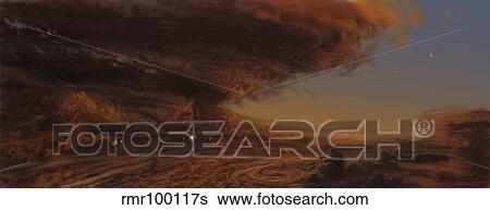 Stock Illustration - Deep within the raging storm that is the Great Red Spot of Jupiter.. Fotosearch