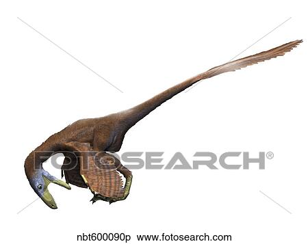Deinonychus dinosaur. View Large Illustration Stock Illustration - Deinonychus dinosaur.. Fotosearch