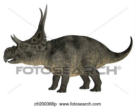 Diabloceratops dinosaur. View Large Illustration Stock Illustration - Diabloceratops dinosaur.. Fotosearch