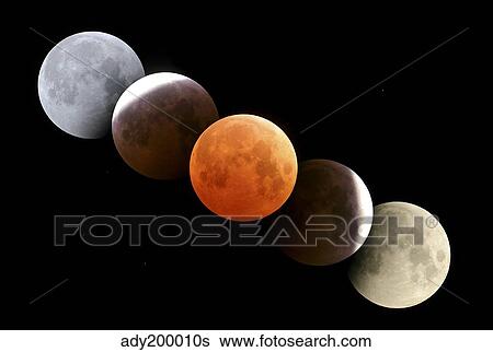 Digital composite of total lunar eclipse. View Large Photo Image Stock Photograph - Digital composite of total lunar eclipse.. Fotosearch