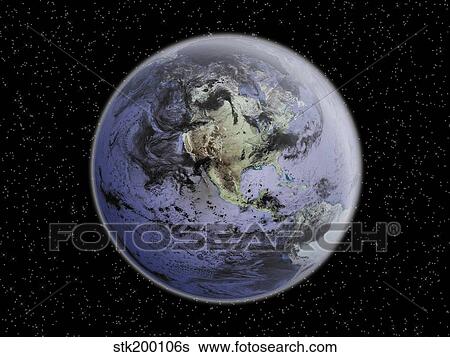 Digitally enhanced image of the Full Earth showing North America. View Large Photo Image Stock Photograph - Digitally enhanced image of the Full Earth showing North America.. Fotosearch