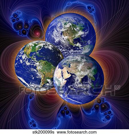 Digitally enhanced image of three images of the Full Earth showing Asia, South America, and North America. View Large Photo Image Stock Photograph - Digitally enhanced image of three images of the Full Earth showing Asia, South America, and North America.. Fotosearch