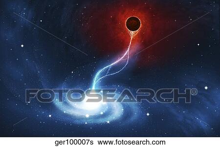 Stock Illustration - Digitally generated image of a black hole.. Fotosearch